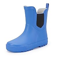 Hehainom Toddler Kids Rain Boots for Girls Boys Waterproof Rainboots Easy-on Light Weight Chelsea Rain Shoes
