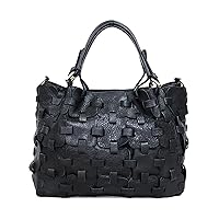 Stylish Multicolour Handbags for Women Genuine Leather Hand Patchwork Satchel Lady's Daily Large Capacity Shoulder Bag
