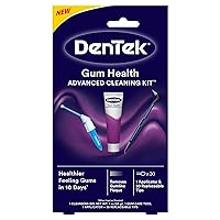 DenTek Gum Health Advanced Cleaning Kit, Oral Care Hygiene Kit, Gum Cleansing Gel, Gum Massager, and Plaque Scraper Dental Tools