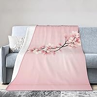 60''x50'' Throw Blankets for All Seasons Super Soft Cozy Microfiber Fleece Blanket for Couch Sofa Bedroom Novelty Gifts for Family Friends Child - Flower Pattern