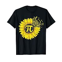 Sunflower 3,14 Pi Number 100th day of School Math Teacher T-Shirt