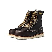 Thorogood 1957 Series 8” Waterproof Steel Toe Work Boots for Men - Full-Grain Leather with Moc Toe, Slip-Resistant Wedge Outsole, and Shock-Absorbing Insole; EH Rated