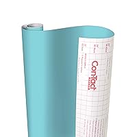 Con-Tact Brand Creative Covering, Self-Adhesive Shelf Liner, Multi-Purpose Vinyl Roll, Easy to Use and Apply, 18'' x 16', Teal