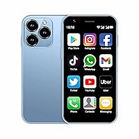 Mini Smartphone 4g Mini Phone Unlocked Mini Cell Phone Android 10.0 Smallest Smartphone 3inches World Smallest Phone Dual sim XS16 Cellphone Child Pocket Mobile Phone (Blue, 2GB Ram 16GB ROM)