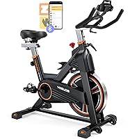 PRO Magnetic Exercise Bike 350 lbs Weight Capacity - Indoor Cycling Bike Stationary with Comfortable Seat Cushion, Silent Belt Drive
