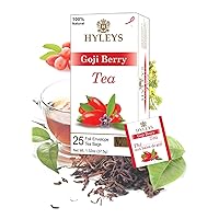 Hyleys Goji Berry Senna Green Tea - Natural Gentle Laxative for Constipation Relief - 25 Tea Bags