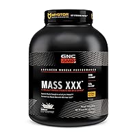 GNC AMP Mass XXX with MyoTOR Protein Powder | Targeted Muscle Building and Workout Support Formula with BCAA and Creatine | Vanilla | 13 Servings