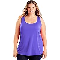 JUST MY SIZE Womens Cool DRI Scoop-Neck Tank Top