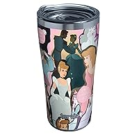 Tervis Disney - Cinderella - 70th Anniversary Triple Walled Insulated Tumbler Cup Keeps Drinks Cold & Hot, 20oz, Stainless Steel, 1 Count (Pack of 1)