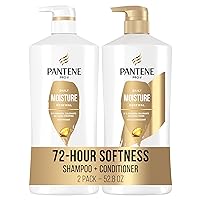 Pantene Shampoo, Conditioner and Hair Treatment Set, Daily Moisture Renewal for Dry Hair, Safe for Color-Treated Hair, 52.8 Oz (Pack of 2)