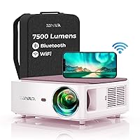 YABER Projector with WiFi and Bluetooth, Native 1080P, 4K Supported, Projector for Outdoor Movies, 300 Inch, Zoomable, 10W Speakers, Home Theater, Compatible with TV Stick, iOS, Android-Retro