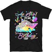 Aw Ship It's My Birthday Trip Shirt, Custom 50th Birthday Cruise Shirts, Birthday Party Gift for Women