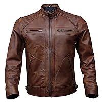 Combo Gift Set Offer for Men | Original Lambskin | Brown Leather Jacket & Free Wallet