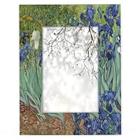 Van Gogh Iris Flower 11x14 Picture Frame - Horizontal and Vertical Formats for Wall and Tabletop - Environmentally friendly wood with Shatter Resistant