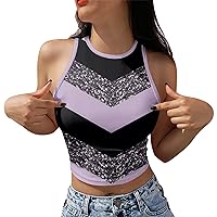 Womens Crop Tank Tops Summer 2024 Surf Sleeveless Soft Crewneck Blouse Cosy Soft Lightweight Fitted Sexy Casual Tops