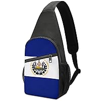 El Salvador Flag Sling Bag Travel Daypack Crossbody Shoulder Backpack for Hiking Cycling