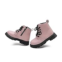 Kids Boots Boys Girls Bright Color Ankle Boots Side Zipper Combat Boots