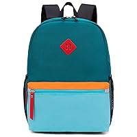HawLander Little Kids Backpack for Boys Toddler School Bag Fits 3 to 6 years old, 15 inch, Blue Green