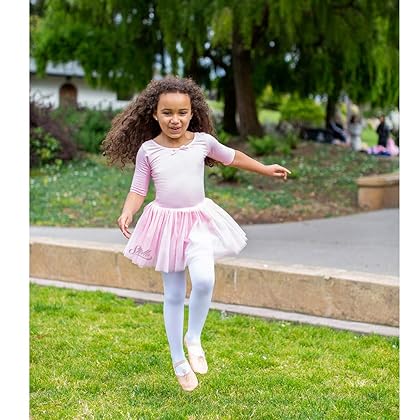 Stelle Puff Sleeve Ballet Leotards for Girls with Sparkly Tutu Skirted Toddler Dance Dress Outfit (Little Kid/Big Kid)