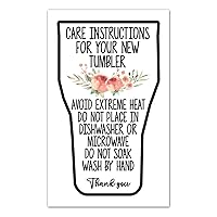 50 Care Instruction Cards Tumbler, Care Instructions for Tumbler Insert for Small Business, Care Instruction Cards for Cups, Small Online Shop Package Insert Tumbler Care Instruction Card