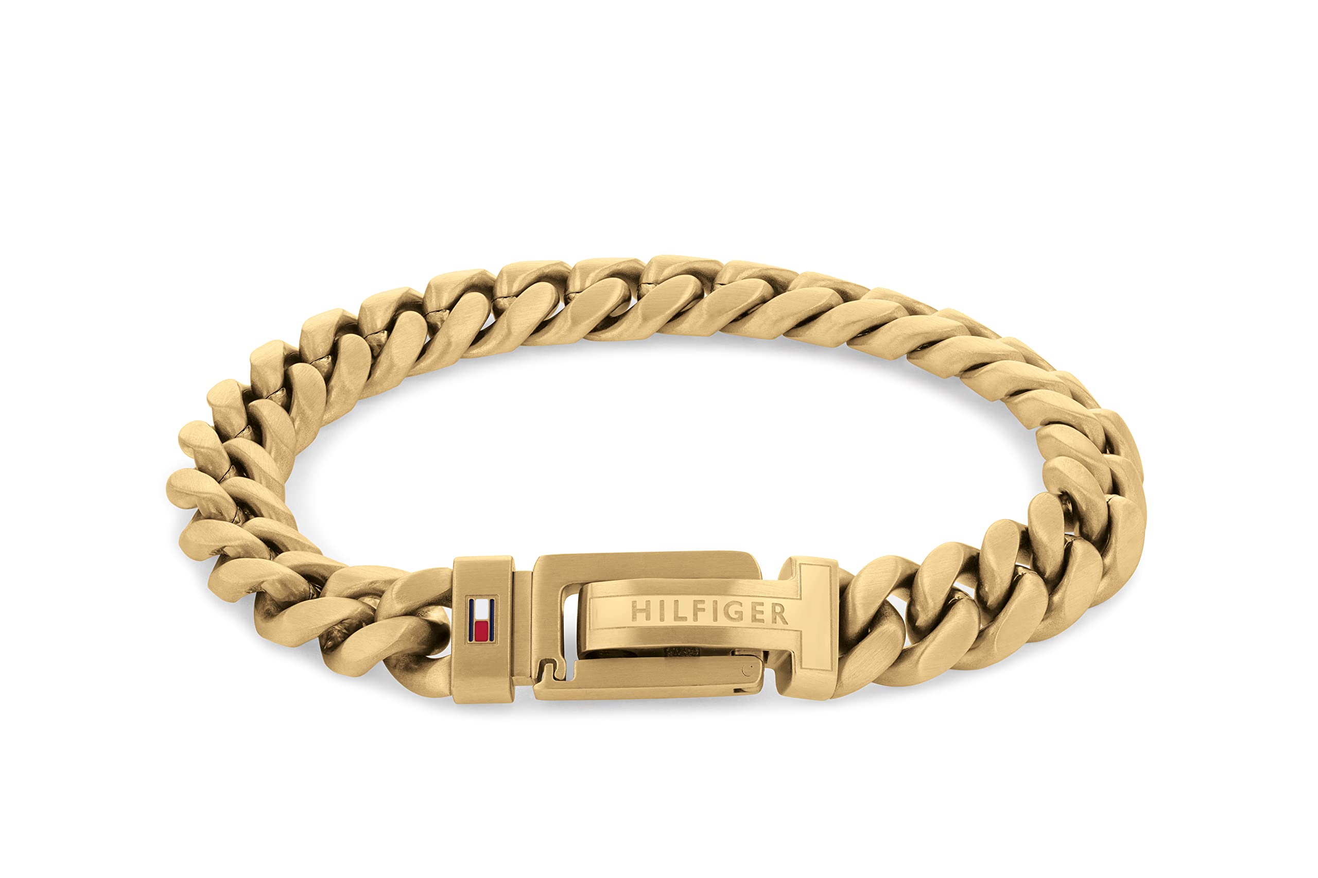 Tommy Hilfiger Men's Jewelry Ionic Thin Steel Chain Bracelet, Color: Gold Plated (Model: 2790434)