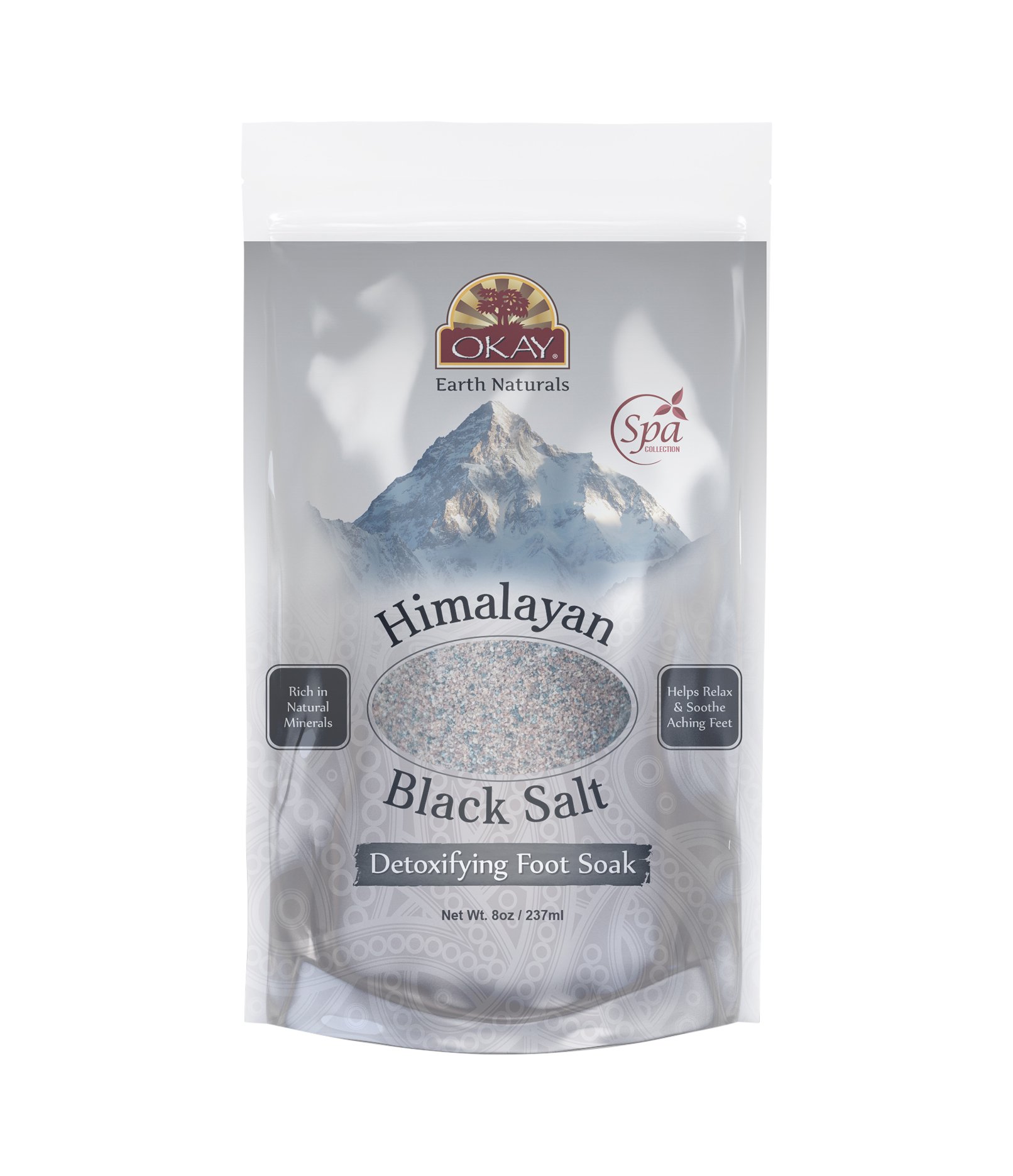 Himalayan Black Salt Soothing Mineral Soak Leaves Feet Feeling Cleansed,Refreshed and Relaxed No Parabens,No Silicones,No Sulfates For All Skin Types Made In USA 8oz