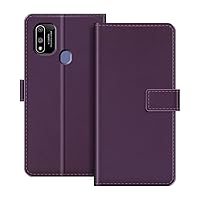 for Coolpad SUVA Case, Premium Magnetic PU Leather Cover with Card Holder and Kickstand, Fashion Flip Case for Coolpad SUVA Purple