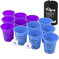 Jumbo Tailgate Beer Pong Set - Includes 12 Durable 9