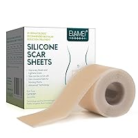 Professional Silicone Scar Sheets (1.6” x 120” Roll-3M) - Reusable Scar Tape Roll for Effective Scar Removal - Ideal for C-Section, Surgery, Burn, Keloid, and Acne Scars