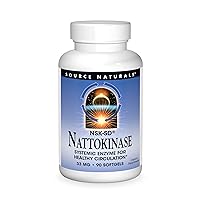 Source Naturals Nattokinase 33 mg Systemic Enzyme for Healthy Circulation - 90 Softgels