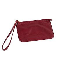 NOVICA Handmade Leather Wristlet Cherry from Brazil Red Solid 'Trendy Fashion in Cherry'