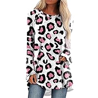 Warm Womens Tops Dressy Casual Womens Fashion Valentines Day Printed Long Sleeve Round Neck Loose Casual Long