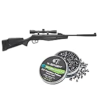 Stoeger S3000-C Compact Airgun Combo - .177 Caliber - Black Synthetic with X-Sport Practice Target Flat Point Pellets