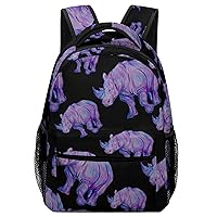 Rainbow Rhino Travel Laptop Backpack Casual Daypack with Mesh Side Pockets for Book Shopping Work