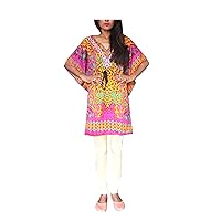 Women's Long Kaftan Maxi Gown Night Wear Girl's Beach Wear Cotton Tunic Boho (3XL)