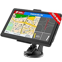 GPS Navigation for Car Truck - 2023 Navigation System 7 Inch with Lifetime Free Map Updates, Pre-Loaded US/CA/MX Maps, Voice Guidance, Speed Camera Warning and Touch Screen, Vehicle GPS Unit Handheld
