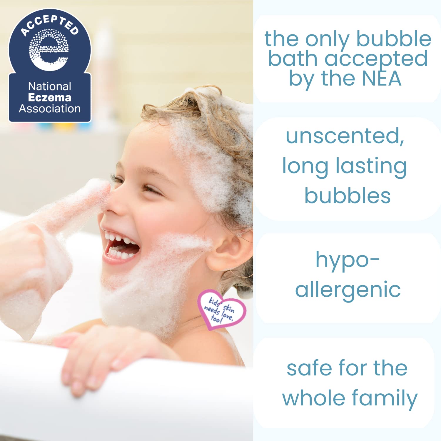 TruKid Bubble Podz Bubble Bath for Baby & Kids, NEA-Accepted for Eczema, Gentle Refreshing Colloidal Oatmeal Bath Bomb for Sensitive Skin, pH Balance 7 for Eye Sensitivity, Unscented (60 Podz)