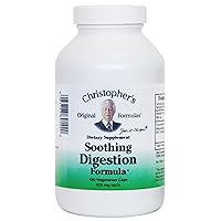Christopher's Soothing Digestion -- 600 mg - 180 Vegetarian Capsules