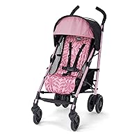 Liteway Stroller, Compact Fold Baby Stroller with Canopy, Lightweight Aluminum Frame Umbrella Stroller, for Use with Babies and Toddlers up to 40 lbs. | Petal/Pink