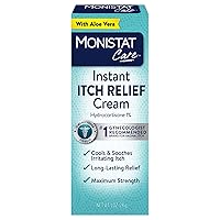 Vagisil Anti-Itch Wipes (Pack of 3) and Monistat Instant Itch Relief Cream, Maximum Strength Vaginal Itch Relief
