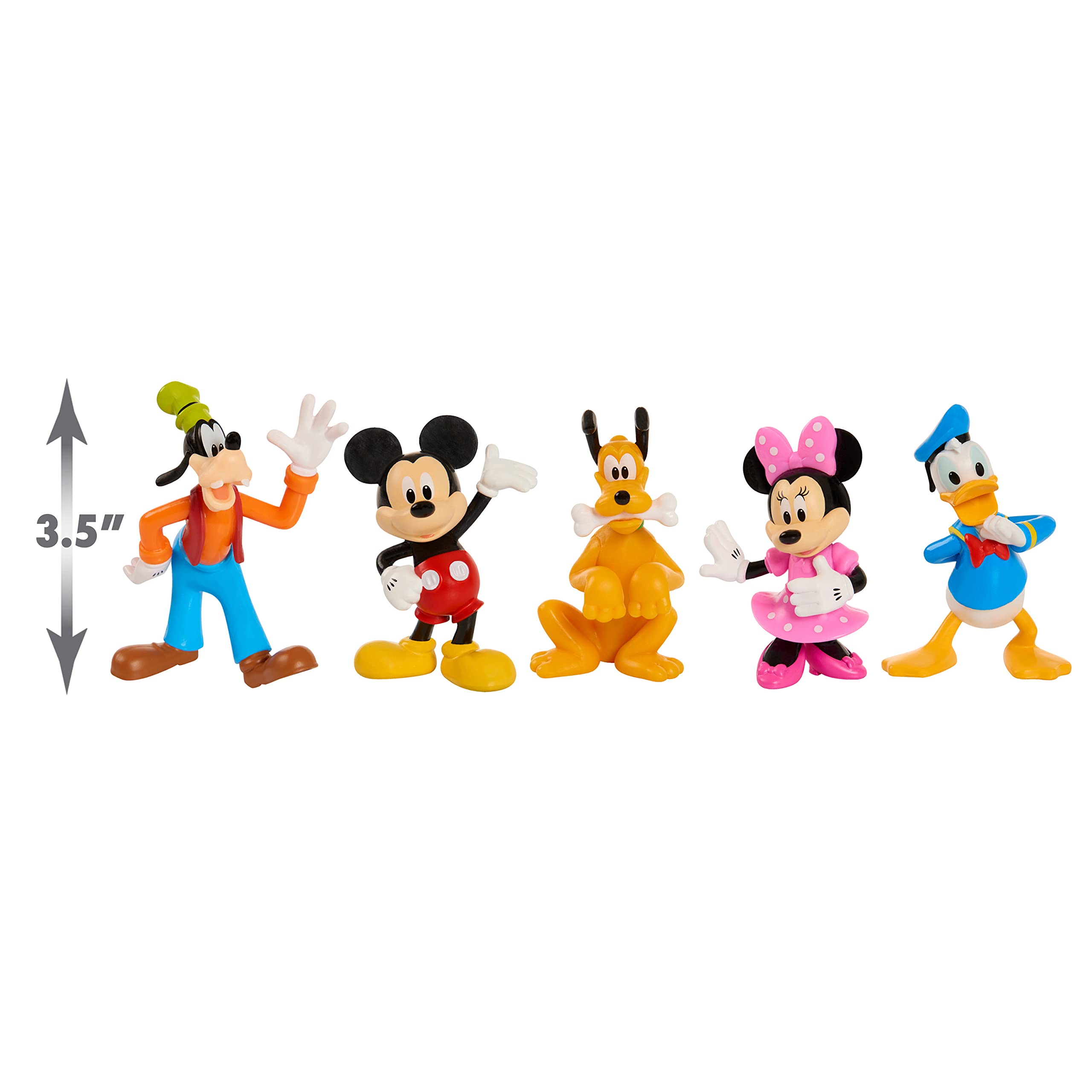 Mickey Mouse Collectible Figure Set, 5 Pack, Officially Licensed Kids Toys for Ages 3 Up, Gifts and Presents by Just Play