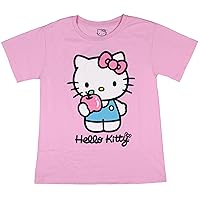 Sanrio Girls' Hello Kitty Pink Short Sleeve Kids Graphic T-Shirt Tee