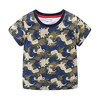 Boys Girls T-Shirts Cotton Cute Cartoon Graphic Tees for Kids 2-8 Years