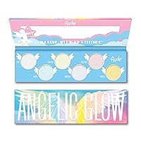 Rude Cosmetics | Angelic Glow Highlighter and Eyeshadow Palette | Highlighter Makeup and Shimmer Eyeshadow Makeup Palette | 6 Angelic-Like Makeup Pigments with Mirror