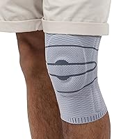 Knee Support - Helps to Alleviate and Prevent Pain in the Knee During Everyday Activities - Grey, 4