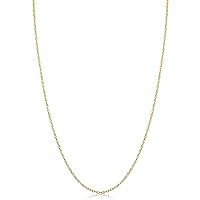 Kooljewelry 10k Yellow Gold Rope Chain Barely-There Necklace (0.7 mm, 0.9 mm, 1 mm or 1.3 mm) - Thin And Lightweight