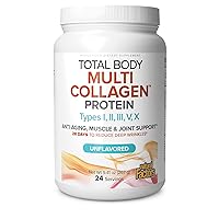 Natural Factors, Total Body Multi Collagen Protein, 5-Collagen Blend with Hyaluronic Acid, Biotin, L-Glutamine and L-Tryptophan, Unflavored, 9.41 oz.