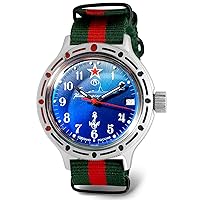 VOSTOK | Men’s Amphibian Submarine Commander Russian Military Style Diver Watch | WR 200 m | Model 420289