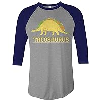 Threadrock Tacosaurus Dinosaur Taco Unisex Raglan T-Shirt