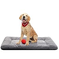 Dog Beds Crate Pad for Medium/Large Dogs Fit Metal,Ultra Soft, Washable & Anti-Slip Kennel Pad for Dogs Cozy Sleeping Mat,Gray 36inch